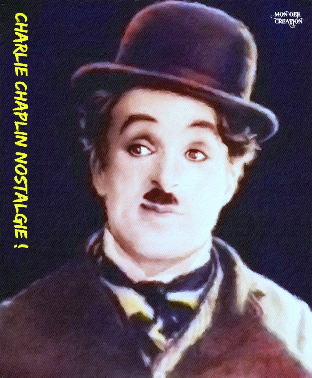AJ9. Portrait -Charlie Chaplin De Vincent Monozlay