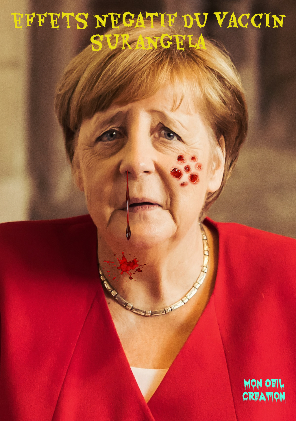 AP23. Portrait - Angela Merkel & Le Virus Fakes