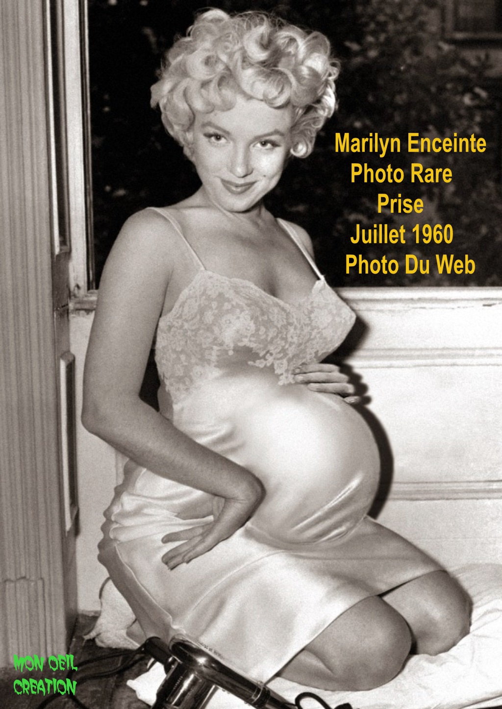 AQ20. Portrait - Marilyn Enceinte Photo Rare !