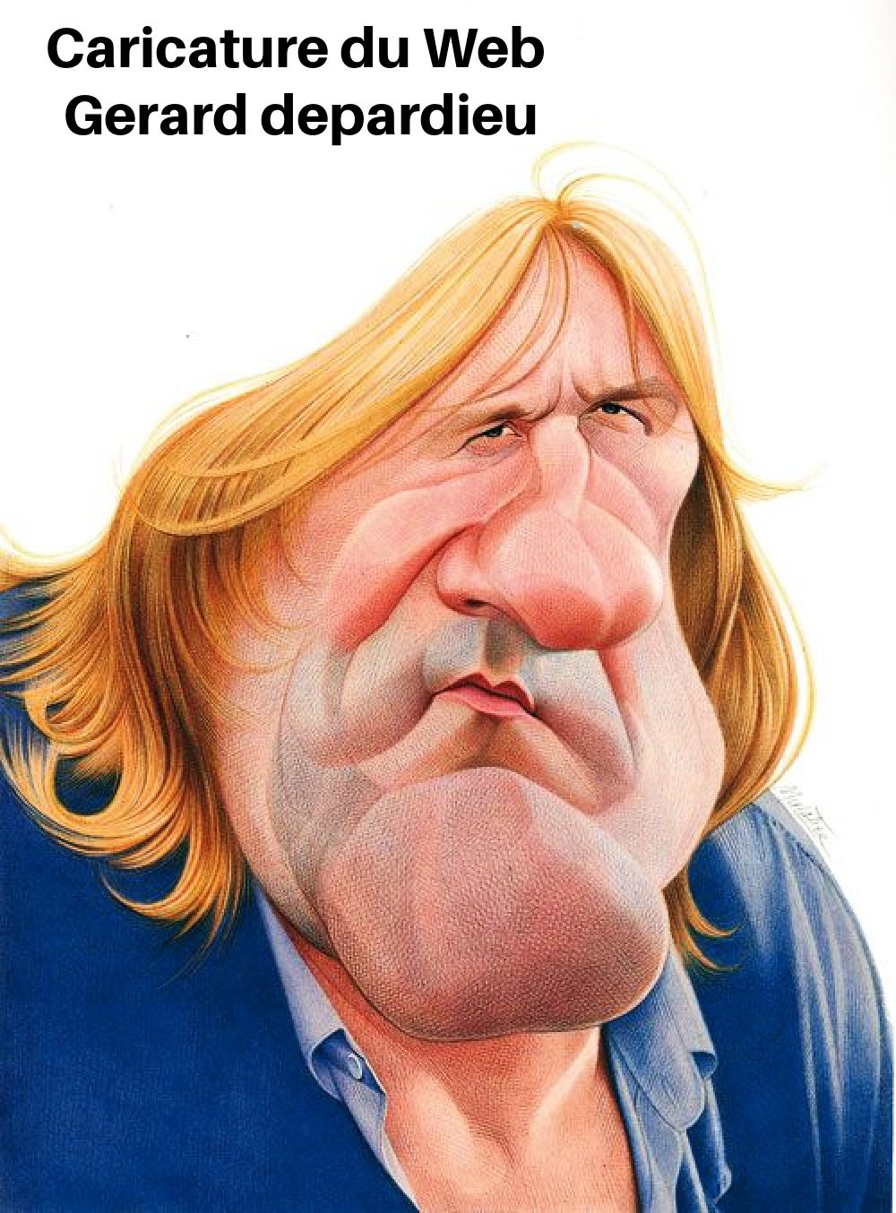 AW29. Portrait - Gerard Depardieu Caricature du Web
