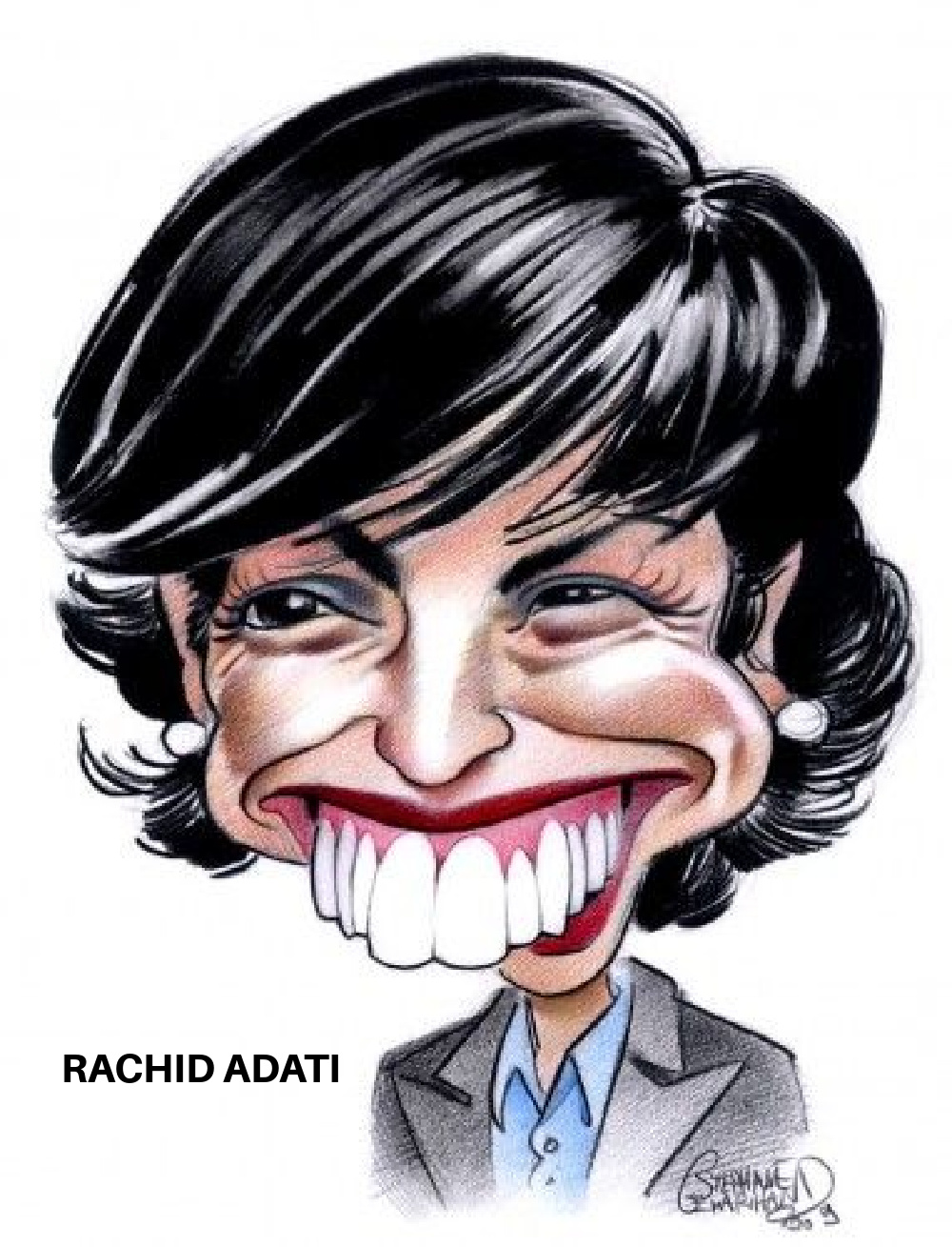 AX1. Portrait - Rachid Adati Caricature du Web