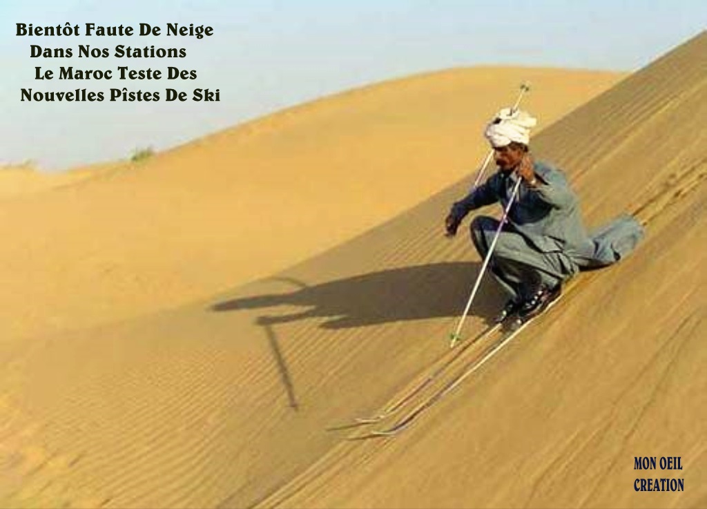 AX22. Humour - Ski D'Hiver Au Maroc