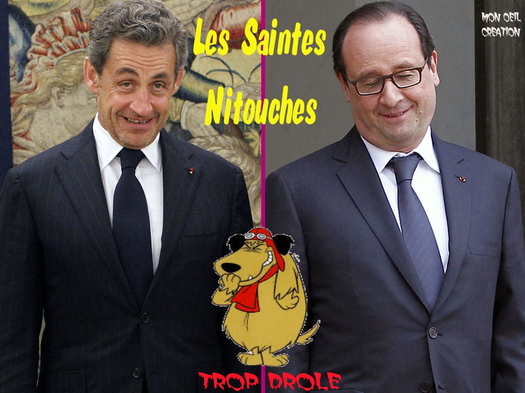 BA25. Politique - Sarkozy & Hollande Les Saintes Nitouches