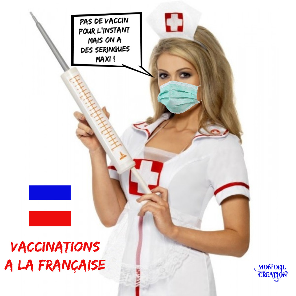 BE6. Humour - Pas De Vaccin ! Mais Des Seringues Géante