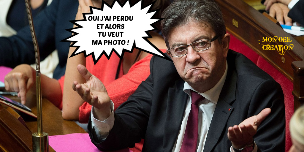 BJ28. Politique - Jean Luc Melenchon Vaincu Fait La Gueule