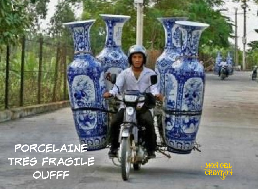 BV23. Humour - Vase Porcelaine Cambodge