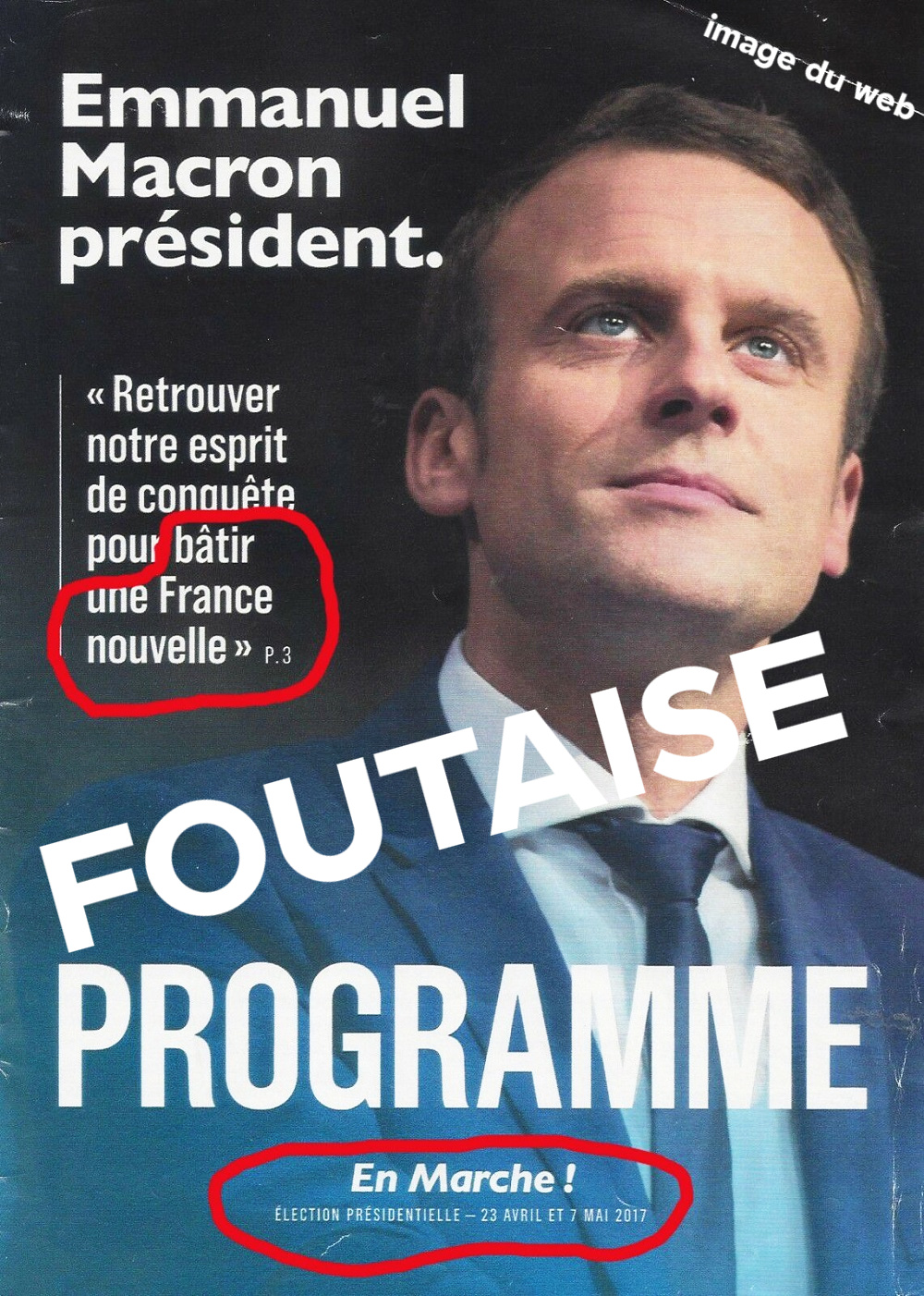 BX22. Politique - Macron Foutaise